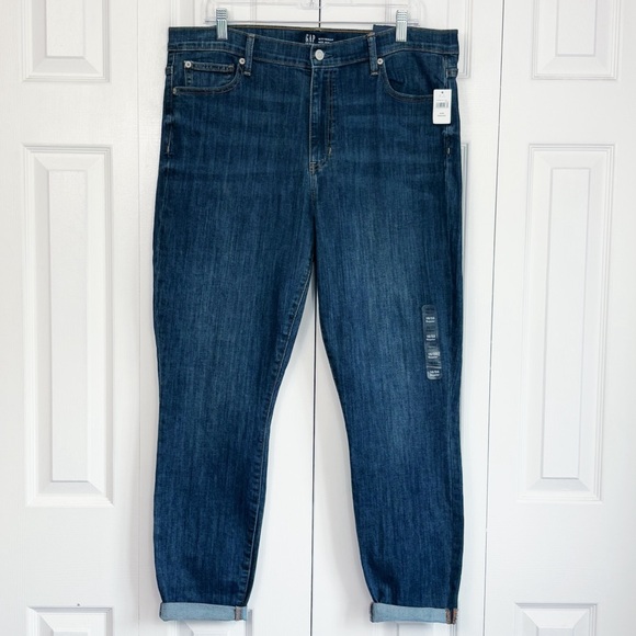 GAP Denim - NWT Gap Dark Wash Indigo Denim High Rise Crop Legging Jeans 16